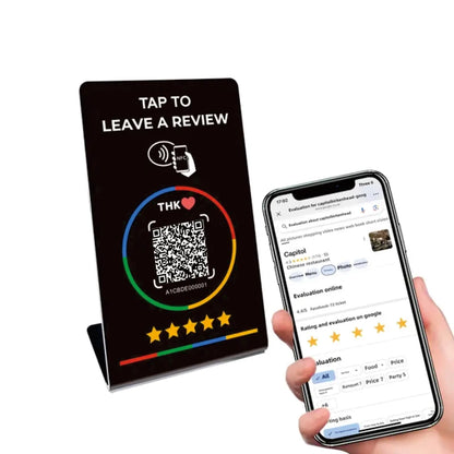 1PCS 13.56mhz Nfc 215 programmable QR code Google Review Card Nfc For Google Comment Review Tap Cards