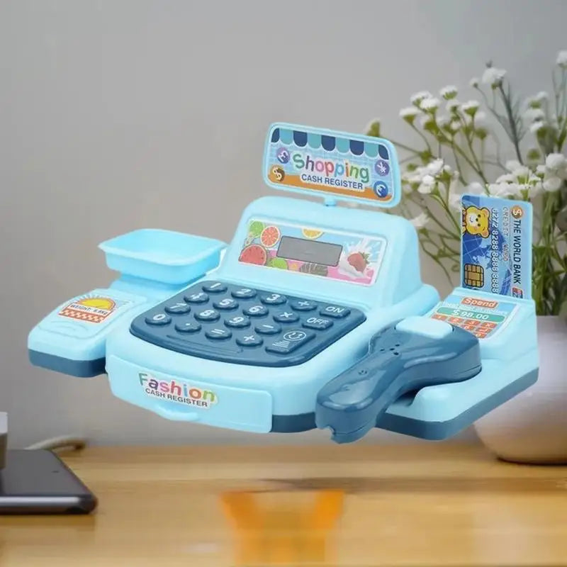 1Set Supermarket Cashier Electronic Game with Lighting And Sound Effects Simulation Shopping Cash Register Toy for Kids House Pl