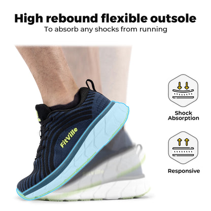 Men’s FlowCore Wide-Fit Walking Shoes | Breathable Lightweight Mesh | Daily Walks, Travel & Casual Wear