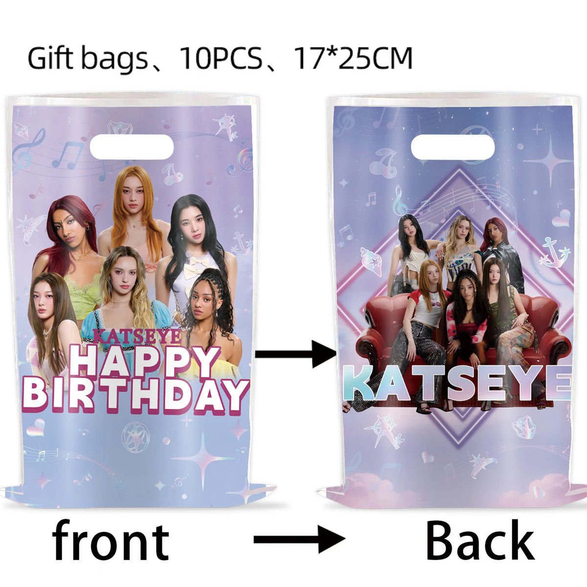 Kpop Katseye Party Decoration Tableware Tablecloth Cup Plate Napkin Sticker Bags Balloons Baby Shower Kpop Party Favors Supplies