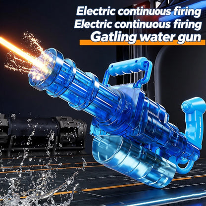 Children Simulated Firing Electric Water Gun Toy Gatling Automatic Continuous Shooting Water Pistol Summer Outdoor Toys for Kids