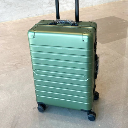 KLQDZMS 20 Inch Portable All Aluminum Magnesium Alloy Cabin Luggage Bag Female 24 Inch Password Travel Suitcase Student Fashion
