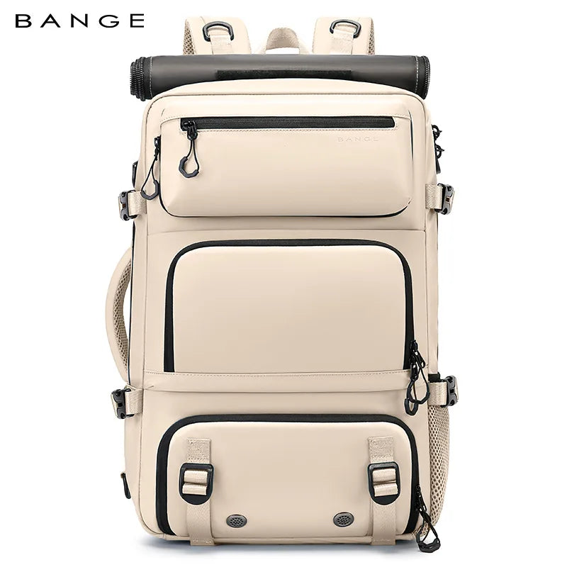BANGE Expandable Men's Backpack Waterproof 17.3 in Laptop Backpack Man Large Capacity Hiking Travel Bag Male Backpacks for Men