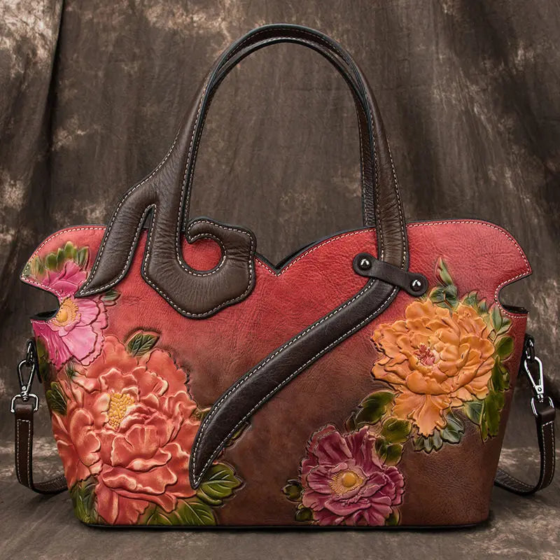 New Retro Leather Bag Cowhide Genuine Leather Handbags Women Crossbody Bag Single-shoulder Bags Fashion Big Capacity Package