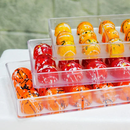 1Pcs Chocolate Molds Polycarbonate Candy Flowers Cube Oval Shape Confectionery Pans Trays Acrylic Baking Utensils Pastry Mould