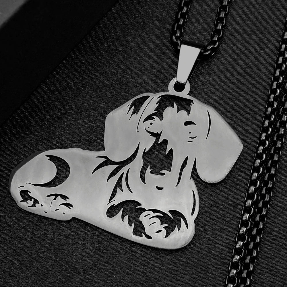 Dachshund Dog Chain For Women Men Stainless Steel Silver Color Lovely Animal Family Pet Fashion Necklace Jewelry Accessory