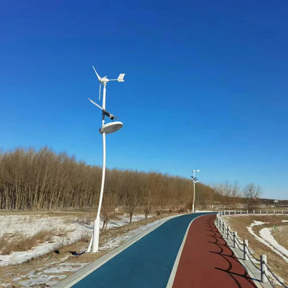 Low Noise 4KW Horizontal Axis Wind Power Generator 24V 48V Built‑in MPPT Controller Small Home Wind Energy System From factory