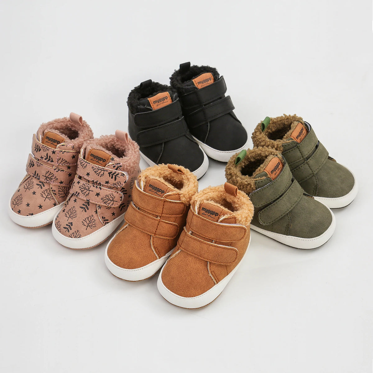 Baby Unisex Warm Snow Boots Newborn Leather Fur Sole Toddler Prewalker Winter Crib Shoes