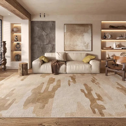 Large Living Room Carpet Retro-style High-end Aesthetic Bedroom Fluffy Bedside Rug Creative Unique Artistic Coffee Table Mats 러그