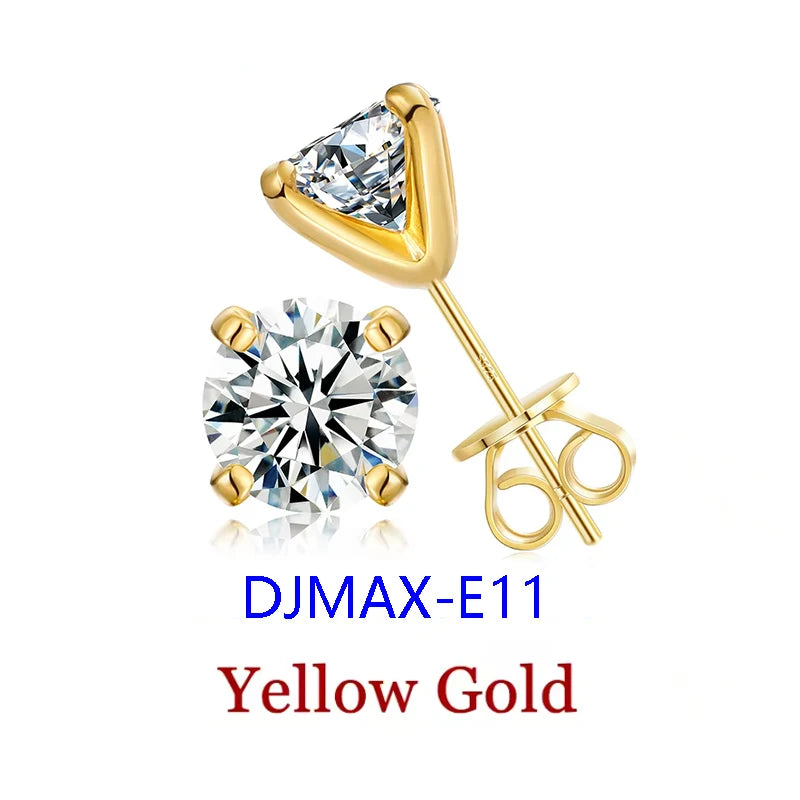 Premium 0.5-2ct Moissanite Diamond Stud Earrings for Women Orginal 925 Sterling Silver Screw Back Women Moissanite Earring 2026