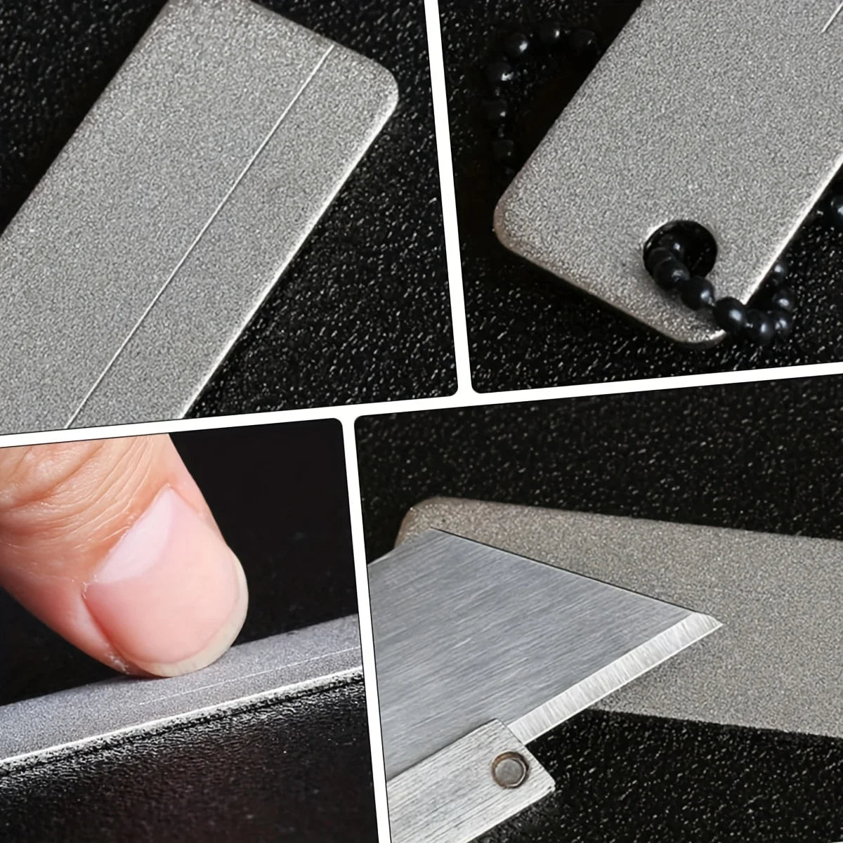 Mini Diamond Knife Sharpener Keychain | Tungsten Carbide Pocket Tool | Outdoor & EDC Sharpener