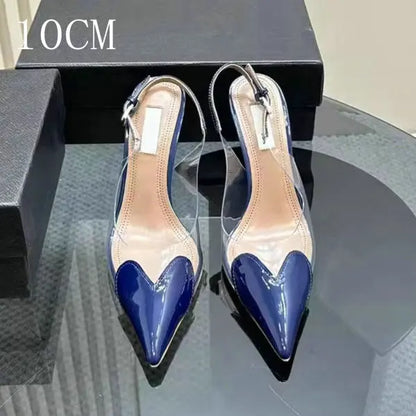 2026 New  High Heels Pvc Transparent Sandals Women'S Pointed-Toe Sexy Single Shoes