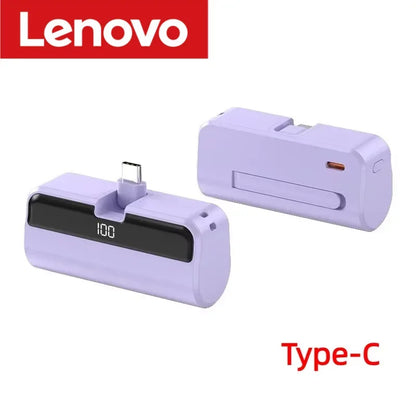 Lenovo 500000mAh Mini Capsule Power Bank High Capacity Fast Charge Powerbank Portable External Battery for iPhone Huawei Samsung
