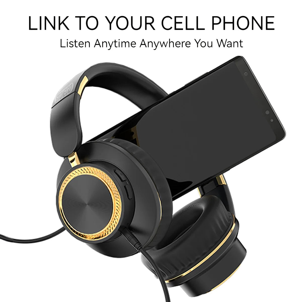 Bluetooth Headphones Wireless Headset Foldable Over Ear HiFi Stereo Heavy Bass Gaming Earphones With Microphone Extended Battery Life Portable Design Comfortable Fit Adjustable Headband Suitable For Travel Sports Work Laptop