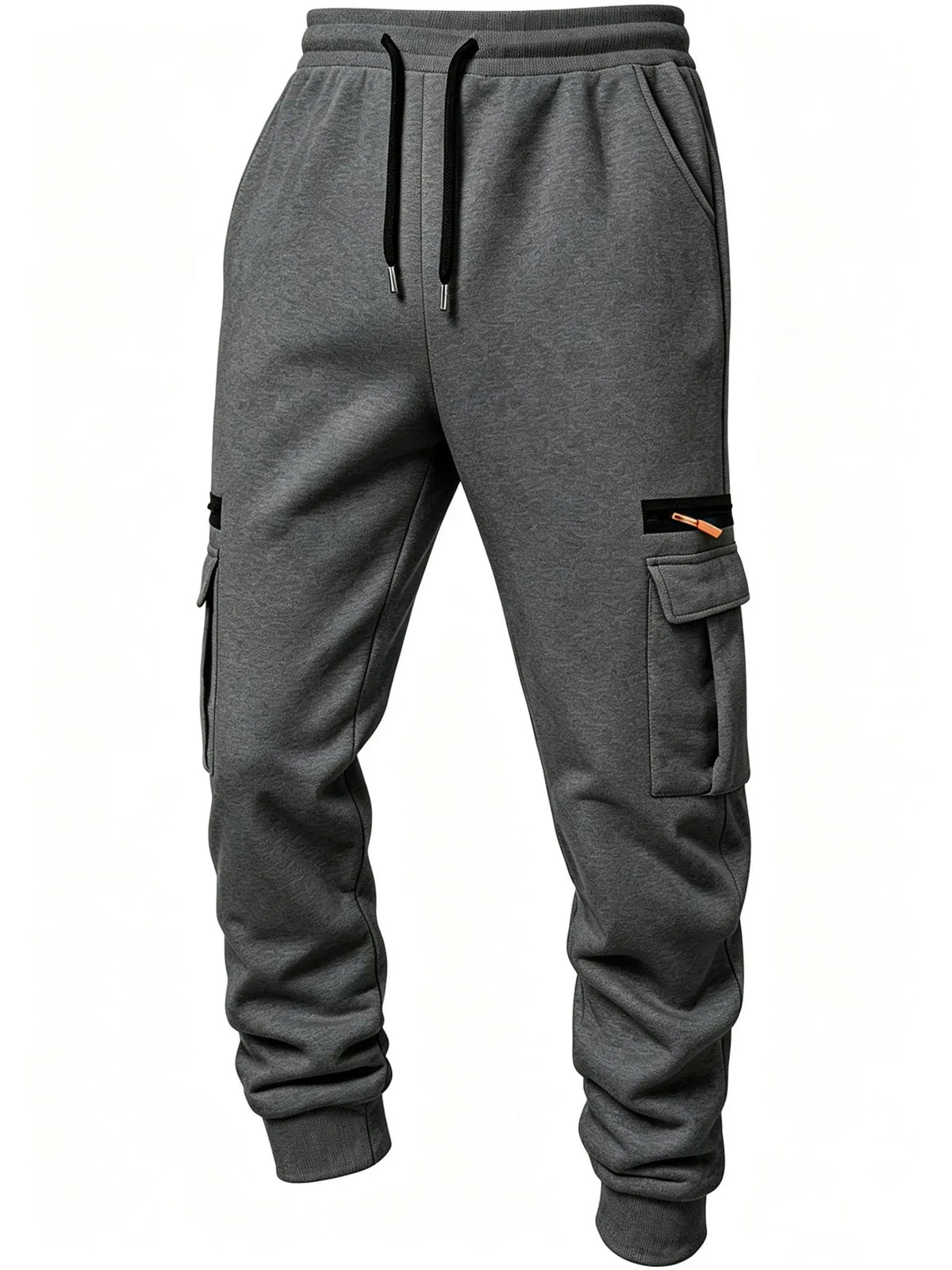 2026 Men's Joggers Pants Loose Drawstring Long Pants Men Zipper Multi-pocket Sweatpants Casual Cargo Trousers For Men Fitness
