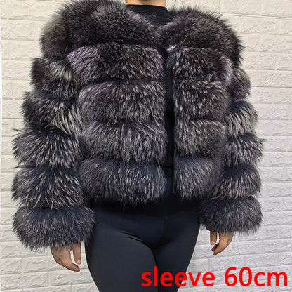 2026 Maomaokong Super Hot Winter Women Luxury Thick Real Raccoon Fur Coat Natural Fox Fur Jacket Plus Size Jackets Female Vest