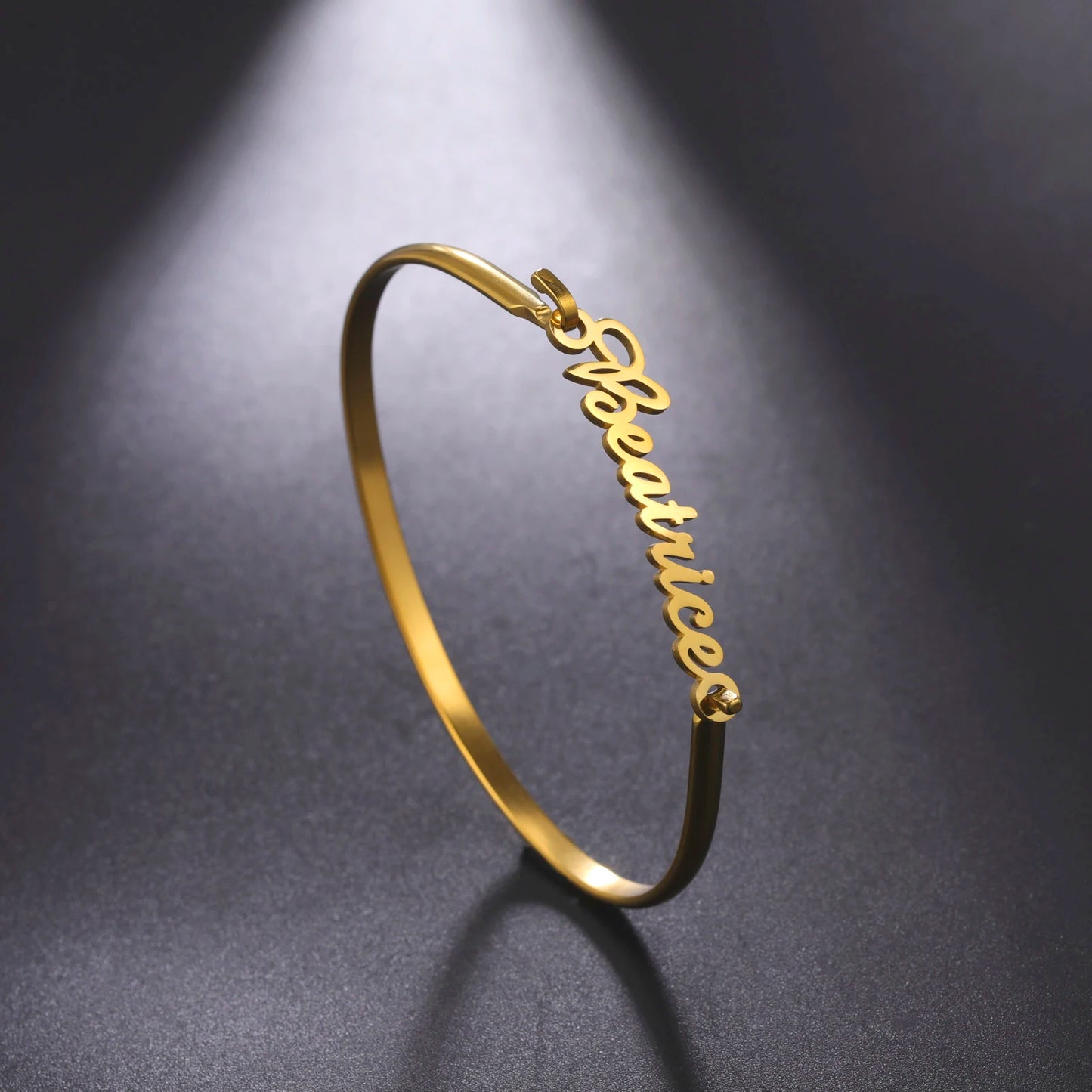 Personalized Name Bracelet for Women Men Custom Jewelry Stainless Steel Customized Bangle Gold Color Arabic Name Birthday Gifts
