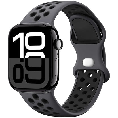 Silicone Strap For Apple Watch 11 10 9 8 7 46mm 45mm 42mm 41mm Ultra 3/2 49mm Breathable Bracelet Wristband iWatch 6 5 4 SE 44mm