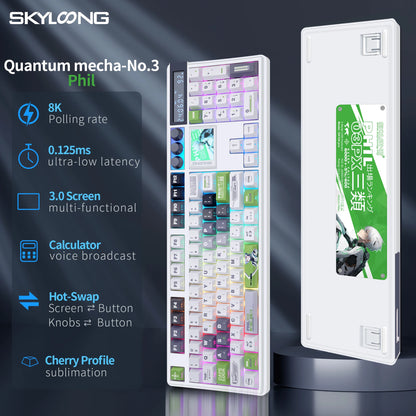 SKYLOONG GK104 Pro Wireless Mechanical Keyboard 100% Custom Keyboard Hot-Swapp Low-noise Switch for PC Gamer Office Accessories
