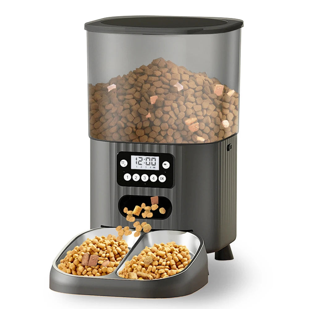 Newly Designed Intelligent 4.5L Cat and Dog Bowl Food Dispenser, Timed Pet Automatic Food Feeding Device