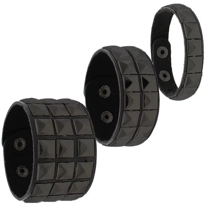 4pcs/set Gothic Punk Rock Square Rivet Bracelet Daily and Party Gothic