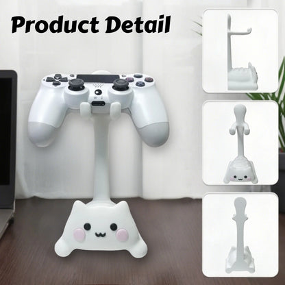 A cute cat-shaped game stand, compatible with PS5/PS4/Xbox/Switch, made of plastic and not easy to break