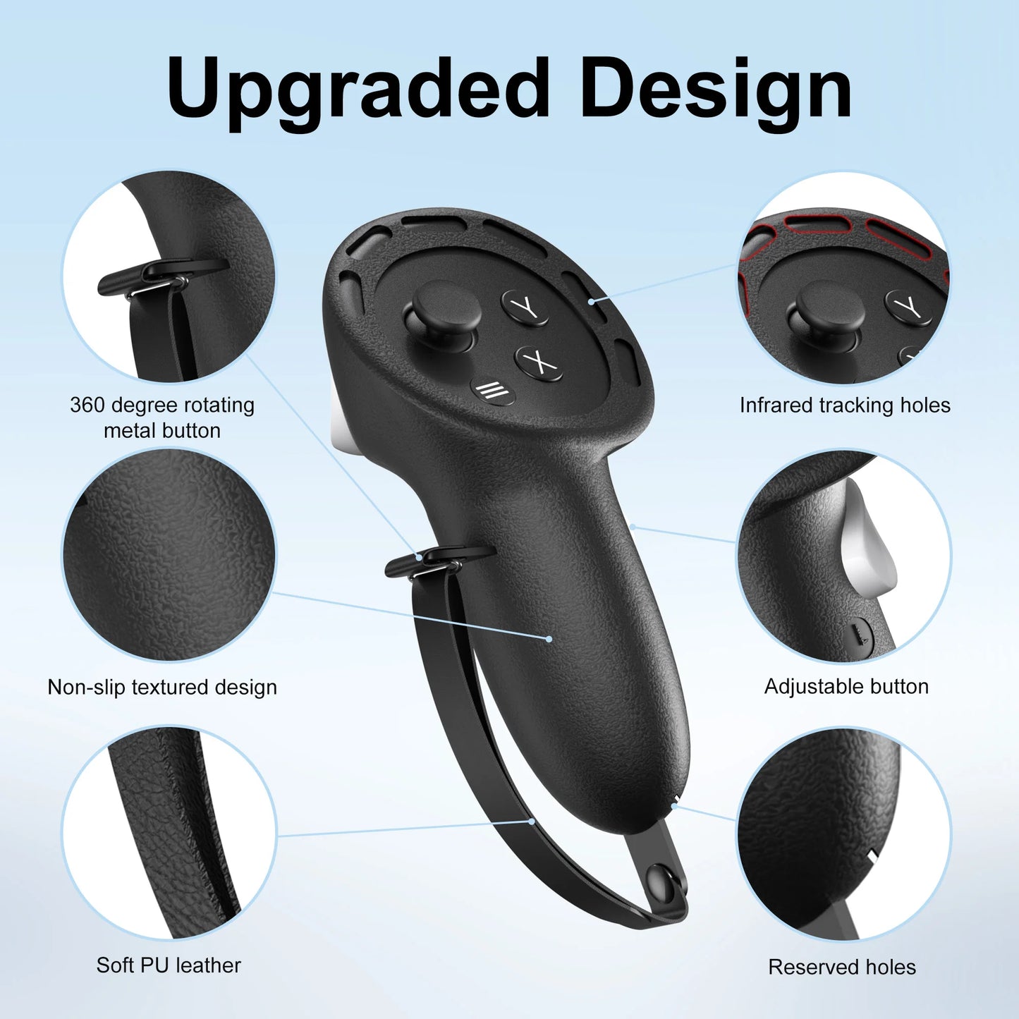 5 IN 1 Silicone Case For Meta Quest 3S VR Protector Lens Cap Soft Grip Cover Shockproof Durable Anti-scratch Accessories