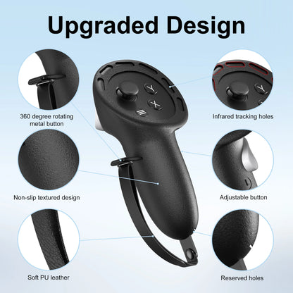 5 IN 1 Silicone Case For Meta Quest 3S VR Protector Lens Cap Soft Grip Cover Shockproof Durable Anti-scratch Accessories
