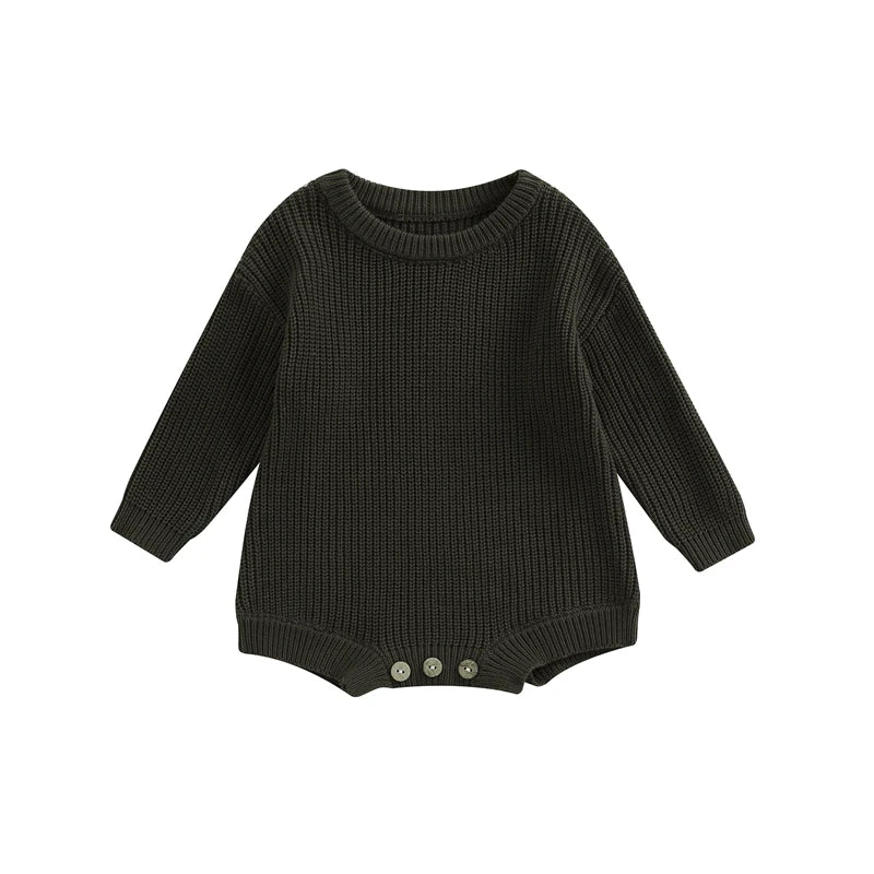 0-2Y Knitting Newborn Baby Girl Boy Spring Autumn Clothes Cute Long Sleeve Sweater Romper Jumpsuit Casual New born Outfits