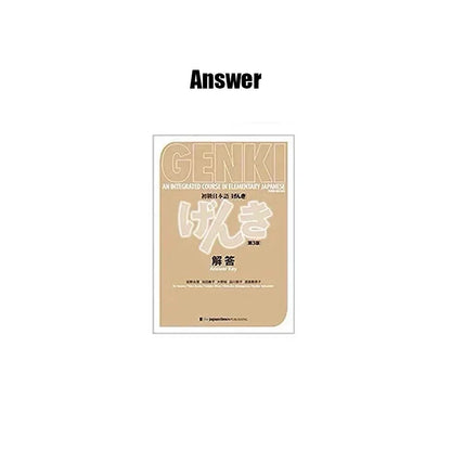 Genki 3rd Edition Learn Japanese Textbook Workbook Answer An Integrated Course in Elementary Japanese and English Book