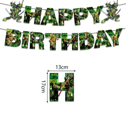Cartoon Turtles Birthday Party Decorations Tableware Tablecloth Cup Plate Bag Napkins Balloon Baby Shower Turtles Party Favors