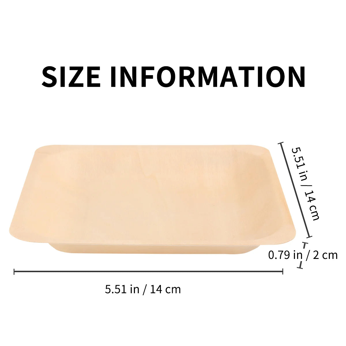 50 PCS Natural Alternative Plates Wooden Plate Compostable Plates Palm Leaf Plates Wedding Birthday Party Plates