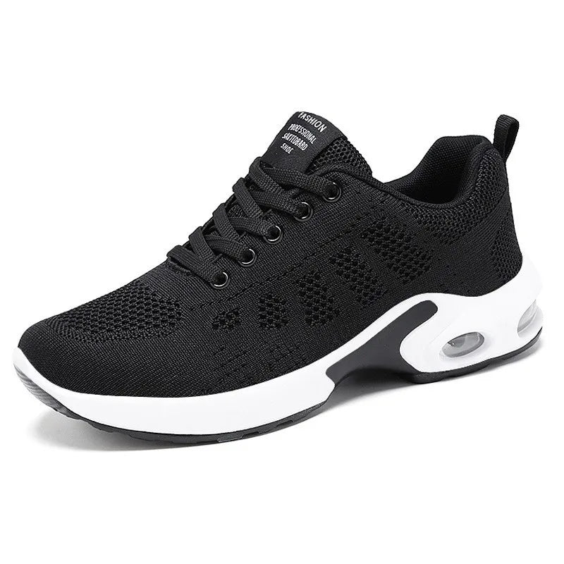 Spring Autumn Women Mesh Breathable Sports Shoes Lady Non-slip Running Shoes Adult Student Commuter Casual Shoes Everyday Casual