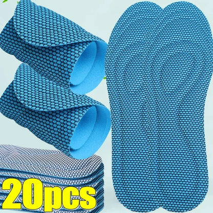 10/20pcs Memory Foam Orthopedic Insoles Shoes Men Women Nano Antibacterial Deodorization Insole Sweat Absorption Running Cushion