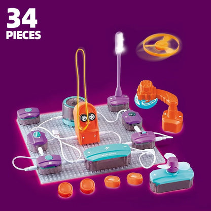 Kids DIY Science Circuit Building Kit 150+ Physics Experiment Projects Electronic Circuit Board Educational Toy Gift For Student