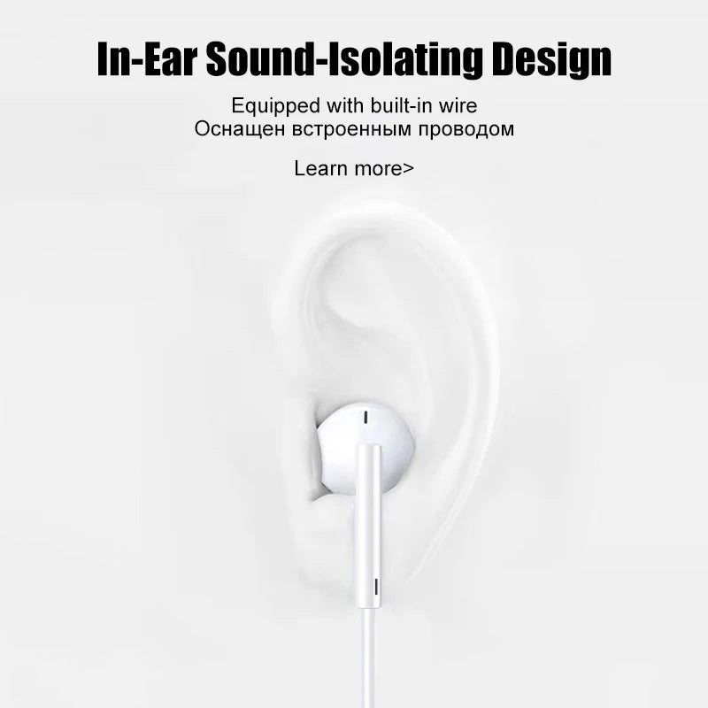 Original In-Ear Wired Earphones For Apple iPad iPhone 17 11 12 13 14 15 16 Pro Max TypeC Headphones Laptops Tablet 3.5mm Earbuds