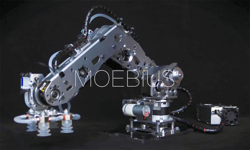 Big Load Arduino 4 DOF Suction Pump Robot Arm Manipulator with Stepper Motor Industrial Robotics Model Multi Axis Claw