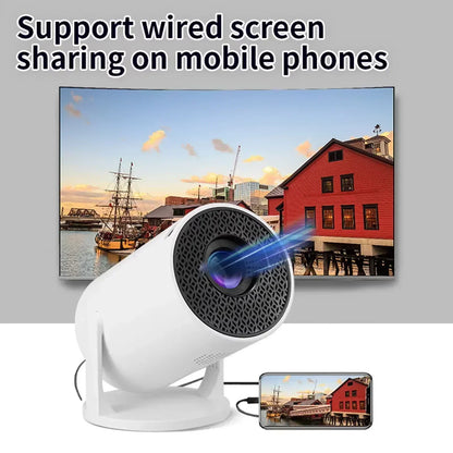 HY300 Smart Mini Projector Wireless Bluetooth Android11.0Support1080P 4kDual Wireless Bluetooth5.4Indoor portable projector