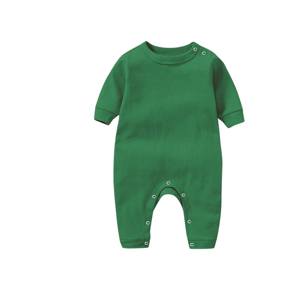 100% Cotton Baby Girl Jumpsuit Boy Rompers Solid Grows One-Pieces Newborn Sleepsuits Roupa De Bebe Jumpers Spring Autumn White