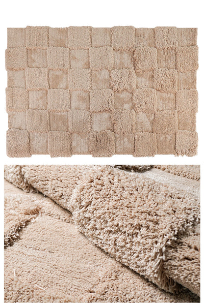 New Simple Cream Style Living Room Carpet Thick Fluffy Soft Bedroom Rug Simple Art Design Girl Room Carpet Decor Winter Warm Mat