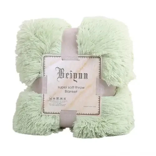 80x120cm Soft Fluffy Shaggy Warm Bed Sofa Bedspread Bedding Sheet Throw Blanket Travel Patchwork Bedspread