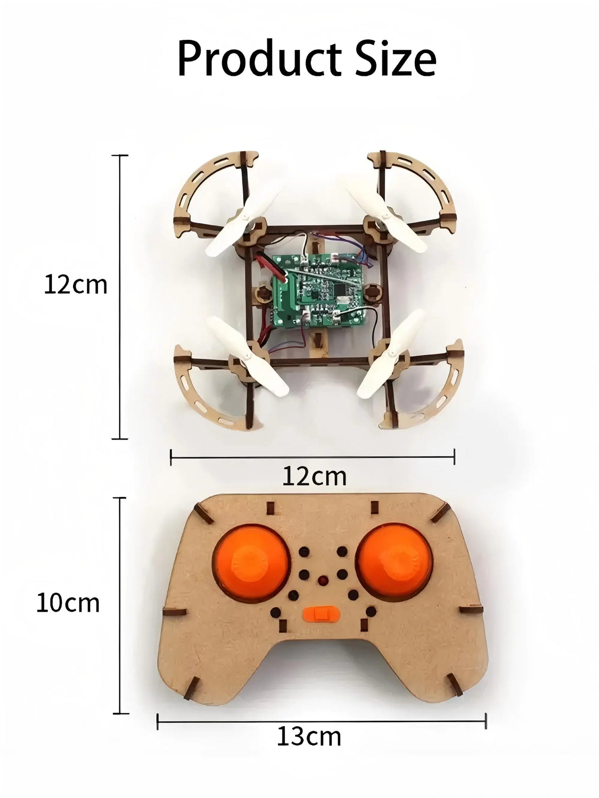 Wooden Drone DIY kit Wooden assembled Remote control toy fixed kit Remote Controlled Toys diy kit Training quadcopters