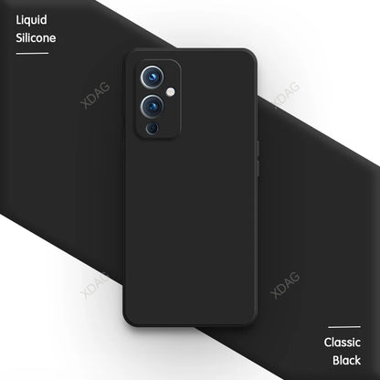Square Liquid Silicone for OnePlus One Plus 7 7T 8 8T 9 Pro 9R 9RT T 10R Ace Nord N20 Original Soft Camera Protective Back Cover
