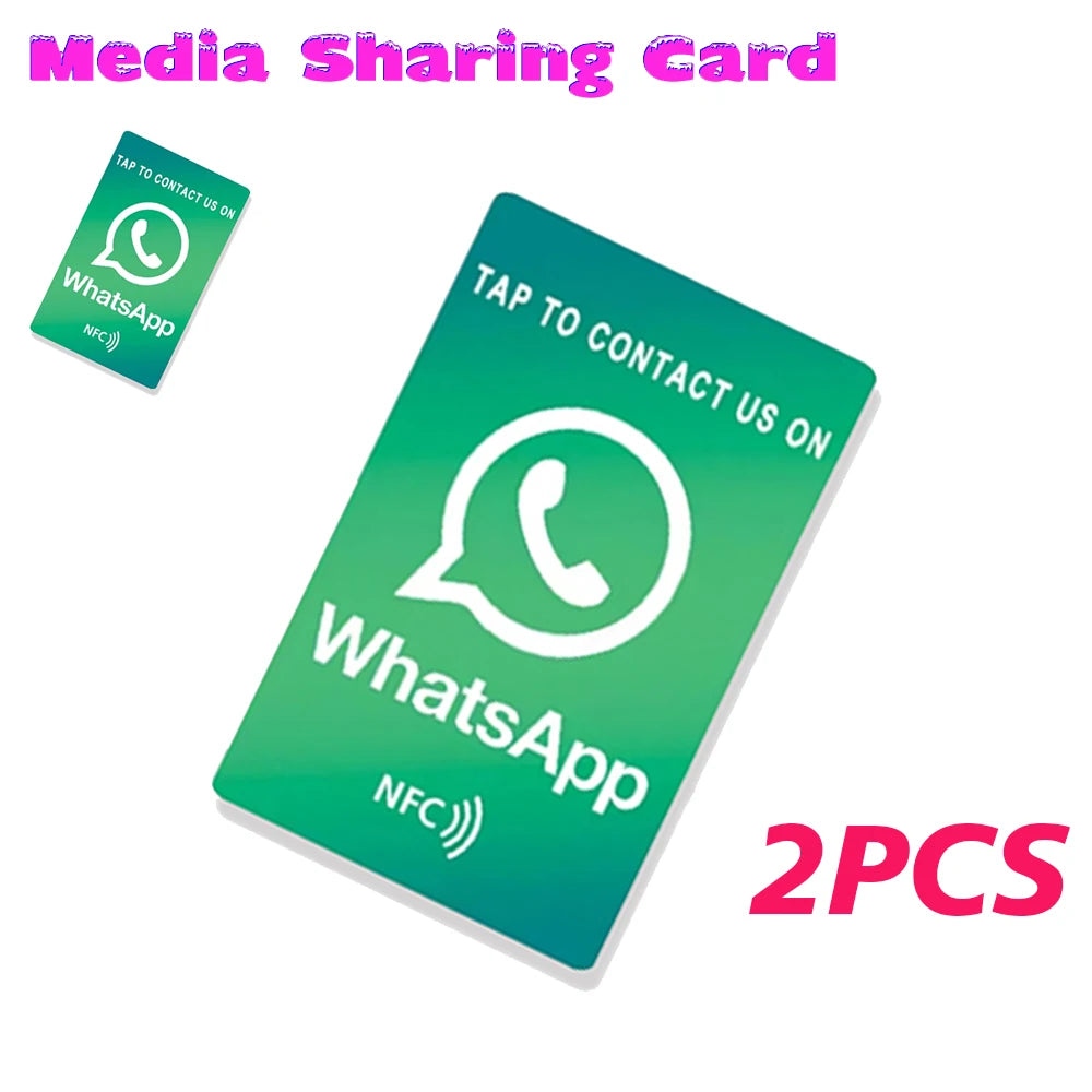 5/10 Social Media Sharing Card Reusable Review Tap Card NFC Tap Cards Boost Your Business WhatsApp Reviews Tap NFC Sticker Tag