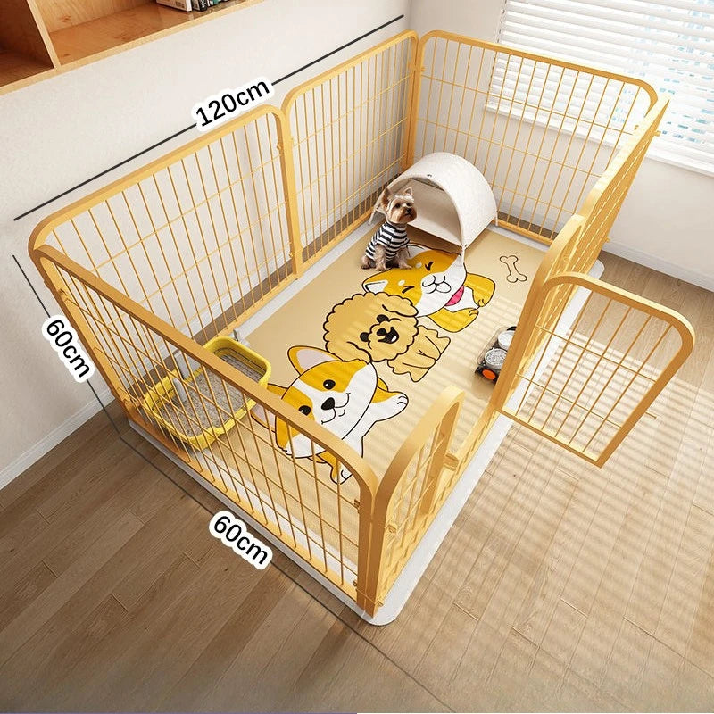 DIY Teddy Pet Fence Indoor Free Combination Small Medium Cage Dog Enclosure Indoor Isolation Door Pet Playpen Portable Supplies