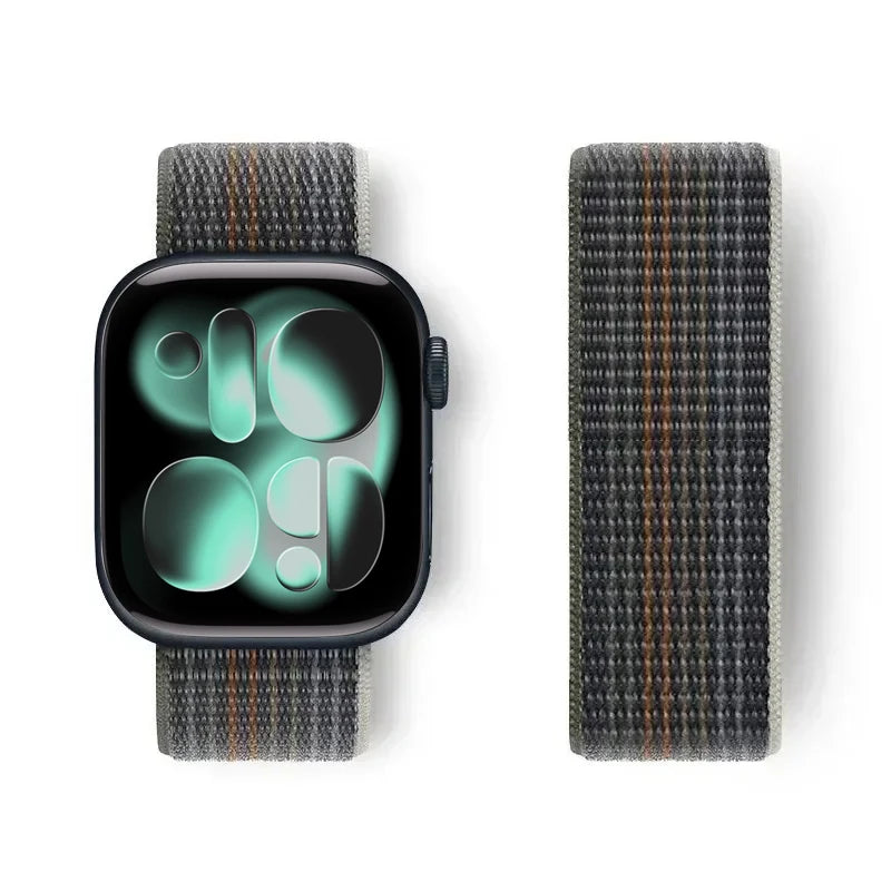 Nylon Loop for Apple Watch Band S11 46mm 40mm 44mm 45mm 42mm 41mm 49mm Smart Belt Bracelet for IWatch 11/10/9/8/7/6/SE/5/4 Strap