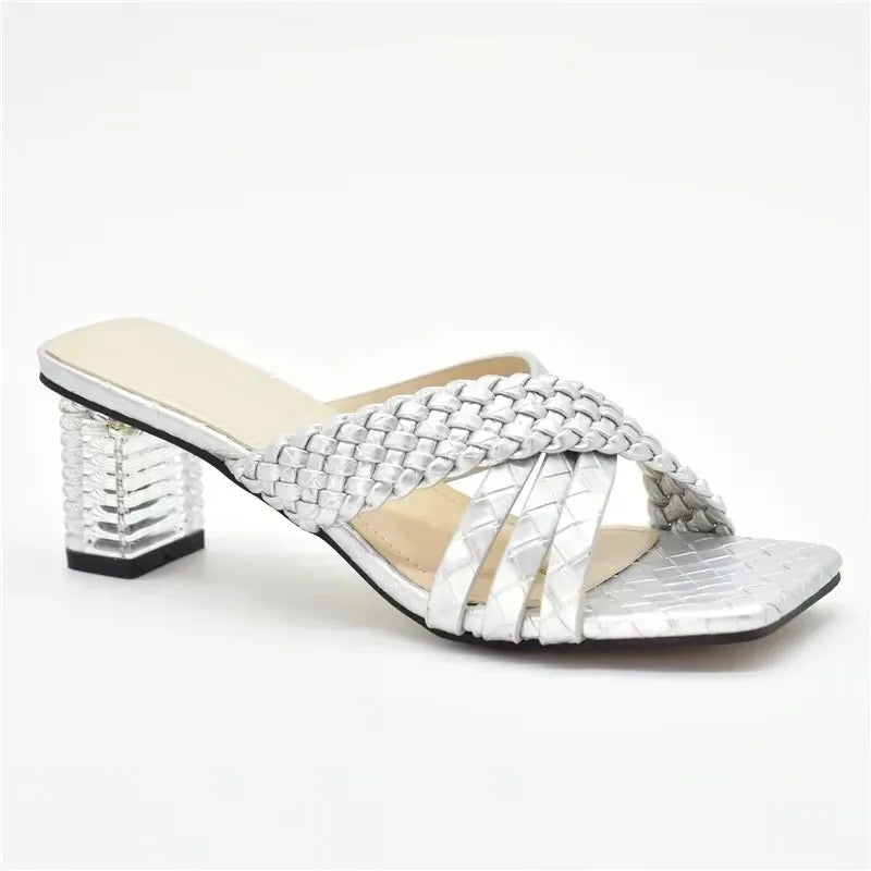 Latest Ladies Shoes and Sandals Plus Size Women Shoes 43 High Heels Sexy Elegant Slip on Closed Toe Heels Women Party Pumps