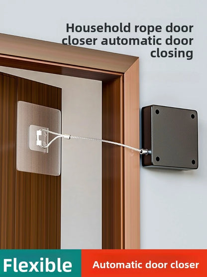 Door Closer Automatic Closing Sliding Latch No Punching Automatic Door Lock for Sliding Mesh Closer Closed for Refrigerator