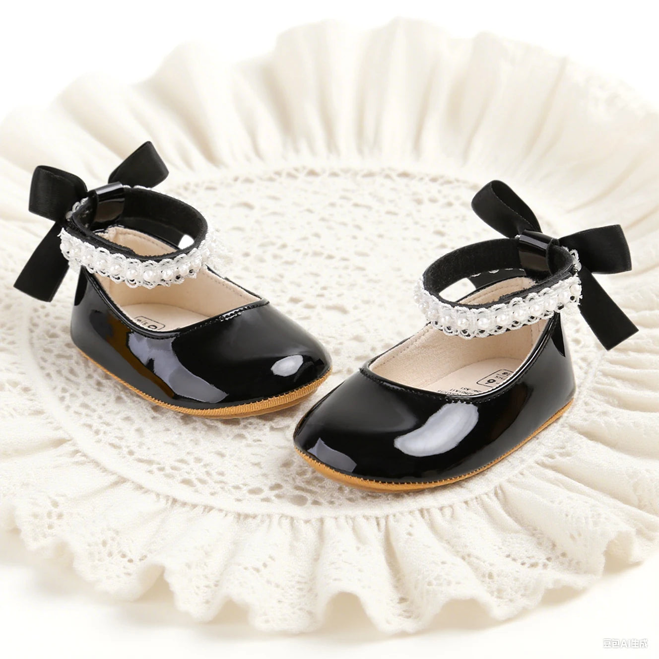 Infant Baby Girls Mary Jane Flats Bow Non-Slip Soft Sole Princess Toddler First Walkers Sneaker Wedding Dress Dancing Shoes