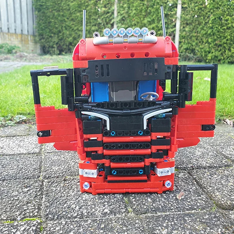 Customed MOC Model SCA Truck with Steering Trailer High-Tech Building Blocks Bricks DIY Assembly Educational Toy Gift for Kids